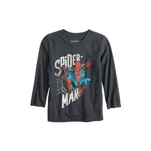 NWT Jumping Beans x Marvel Gray Spiderman Long Sleeve T-Shirt Size 3 Months